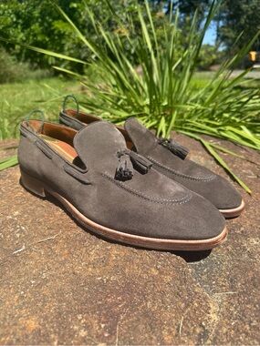 Allen Edmonds Lucca Suede Tassel Loafers